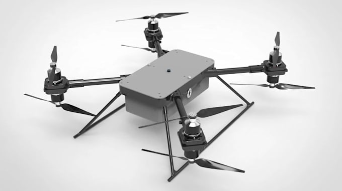 design drone uav aircraft and aerospace 3d cad model for printing with rendering