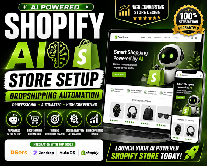 build ai powered shopify dropshipping automation store setup
