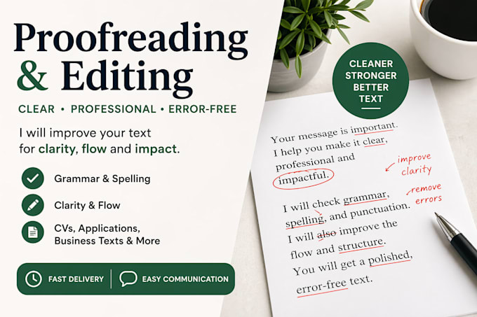 proofread and improve your text