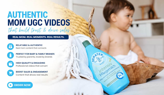 create relatable mom ugc content, baby skincare ugc for tiktok, reels, and ads