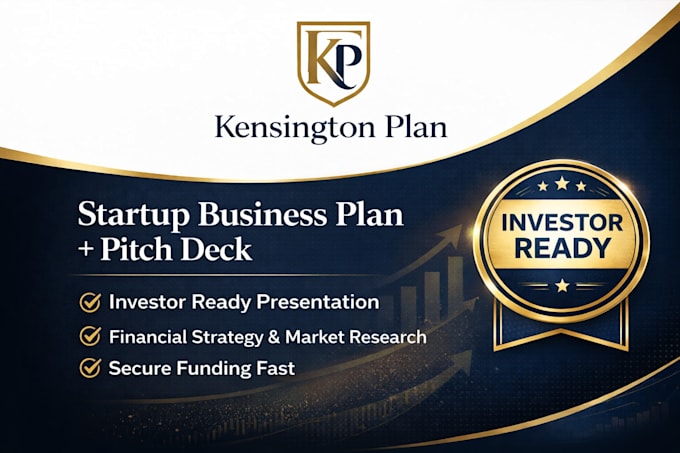 develop startup business plan and pitch deck for funding