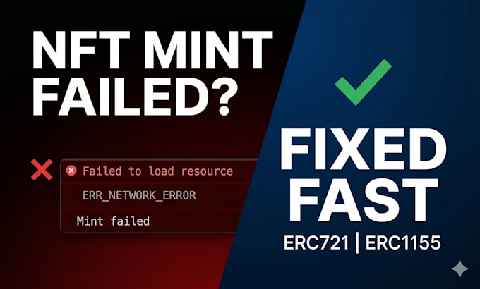 fix your nft minting error or failed smart contract fast