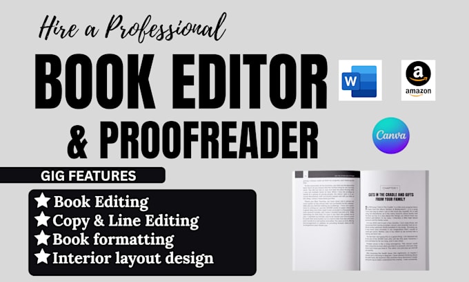 do book editing, proofread, amazon kdp kindle and paperback formattting