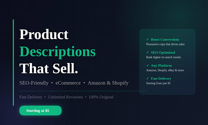 write compelling product descriptions for your ecommerce store