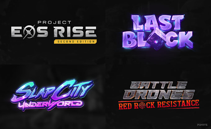 design a sci fi, cyberpunk, futuristic animated game logo