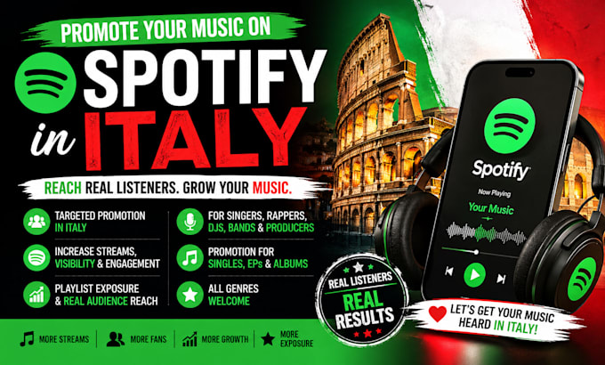 do spotify music promotion in italy