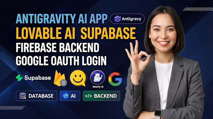 antigravity ai app lovable ai supabase firebase auth backend, google oauth login