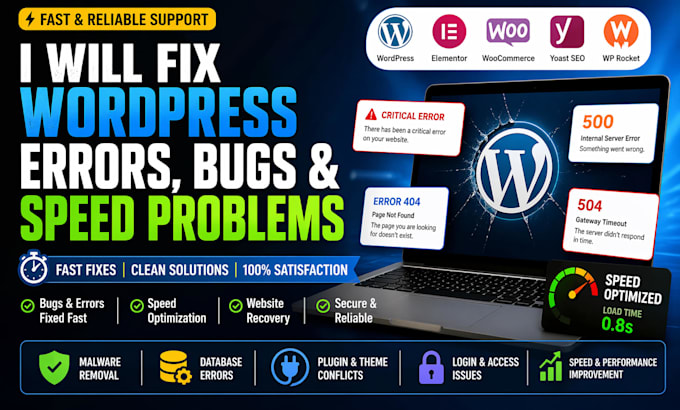 Fix wordpress issues, bugs, errors and speed problems fast by ...