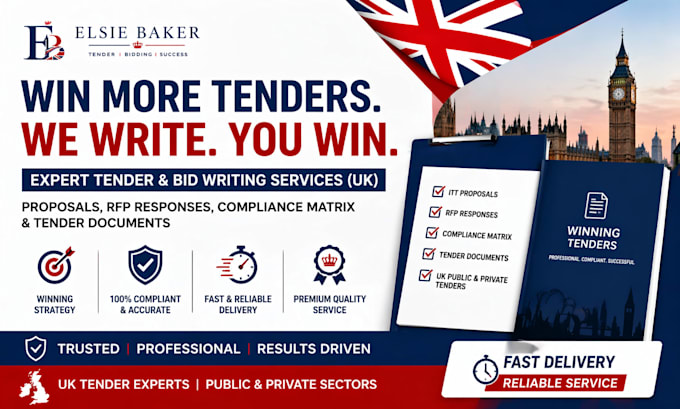 write IT proposals, rfp responses, tender docs and compliance matrix UK