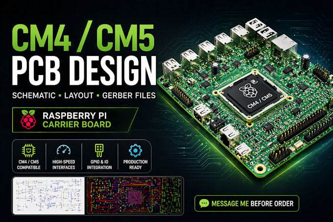 design pcb schematic layout raspberry pi compute module cm4 cm5 carrier board io