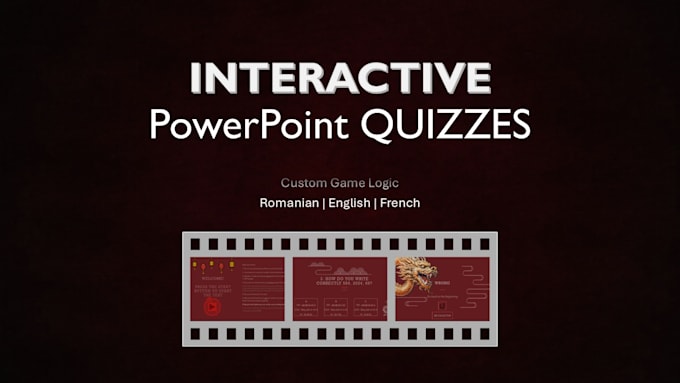 design an interactive powerpoint quiz, or educational test