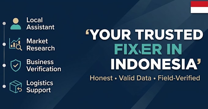 be your professional local assistant and fixer in indonesia