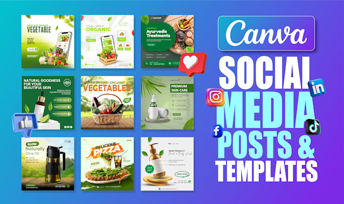 design pro social media posts and canva templates