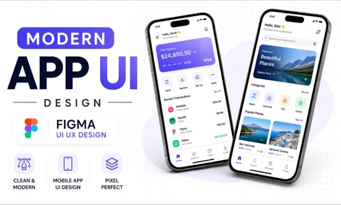 Design modern mobile app ui ux in figma professionally by Ahmadxfv | Fiverr