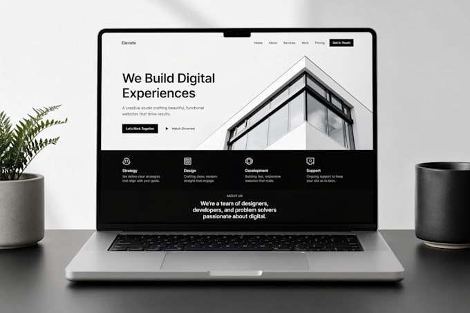 create a responsive one page website fast and professional