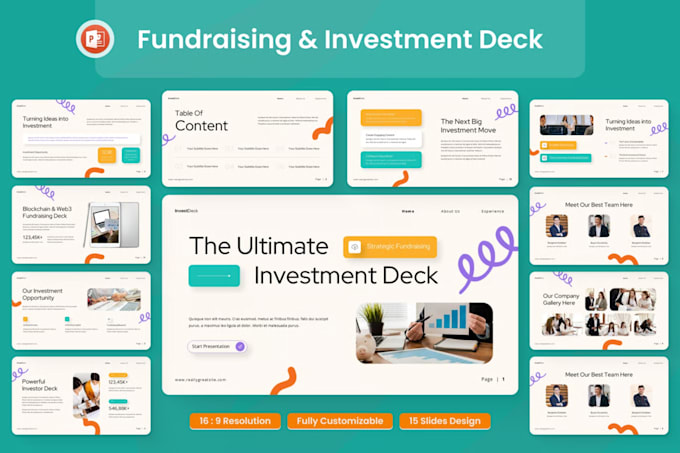 design startup investor fundraising pitch deck, financial analysis ppt slides