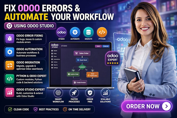 fix odoo errors and automate your workflow using odoo studio