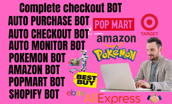 create auto purchase bot, buying bot, pokemon card bot, checkout bot, target bot