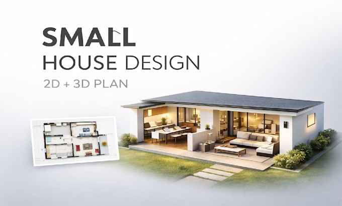 design small modern house floor plans with 2d and 3d render