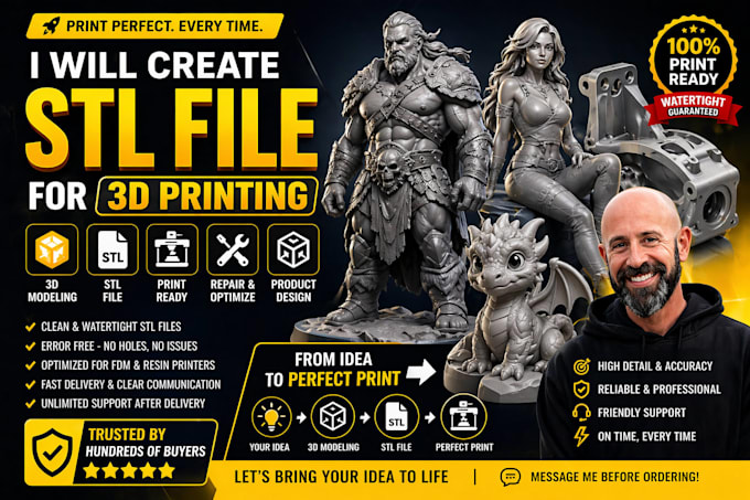 create stl file for 3d printing 3d model stl design and repair