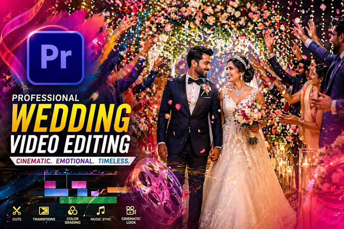 do cinematic wedding video editing