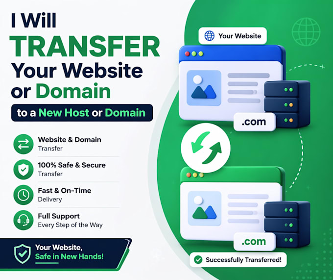 transfer your website or domain to a new host or domain