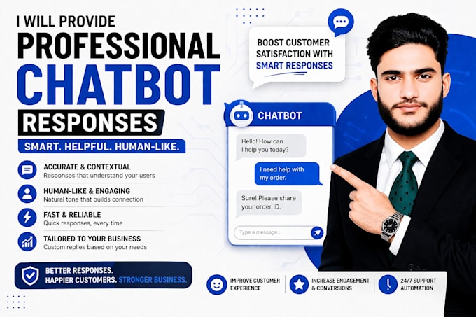 write professional chatbot responses for your business
