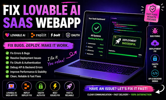 fix lovable ai saas webapp deploy replit website fix lovable web app oauth bolt
