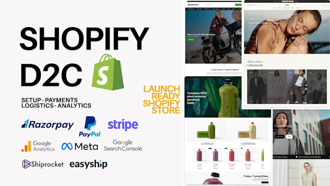 set up your shopify store with payments, logistics, and analytics