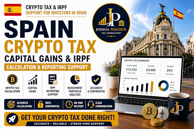 calculate spain crypto tax capital gain and investment portfolio irpf reporting