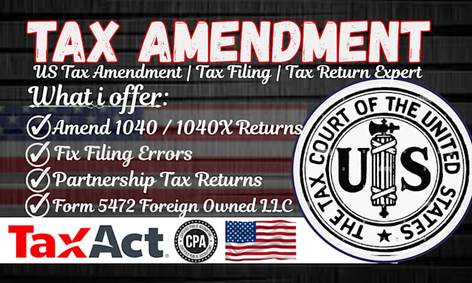 amend your tax return, fix irs errors and file 1040x professionally
