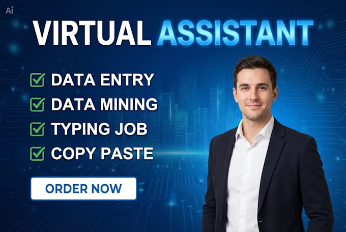be your virtual assistant for data entry,copy paste, data mining ,data formating