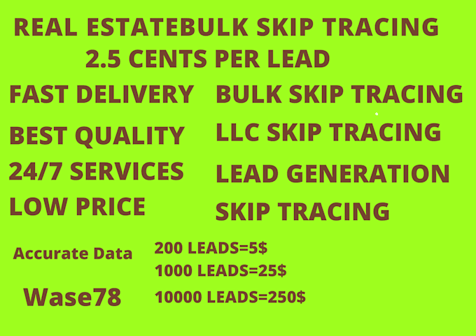 do real estate skip tracing and lead generation