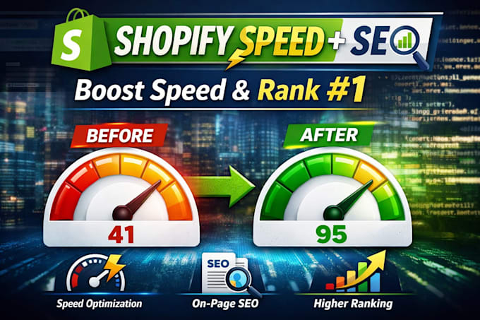 optimize shopify speed and fix complete on page SEO for higher ranking