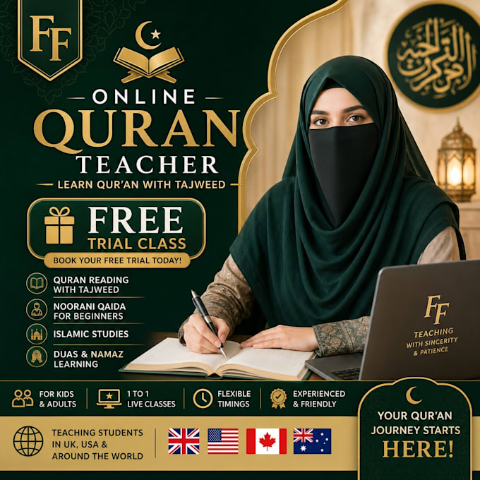 teach quran with tajweed and basic islamic studies online