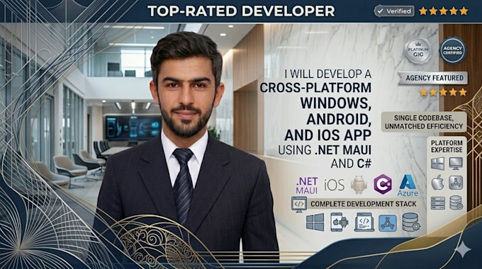 develop a cross platform windows android and ios app using net maui and c sharp