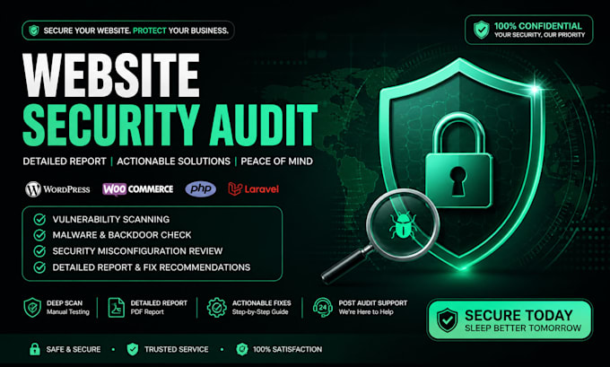 do a professional website security audit and vulnerability report