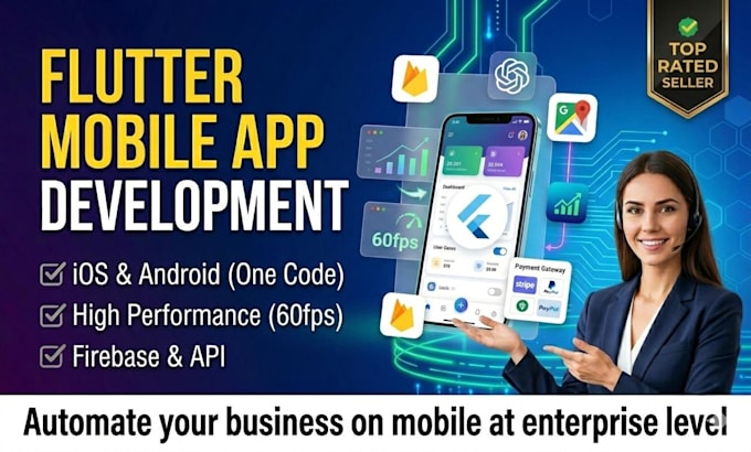 develop a premium ai powered flutter mobile app with openai,chabot integrations