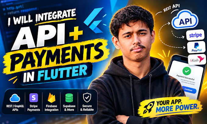 integrate rest apis, stripe, and firebase into flutter