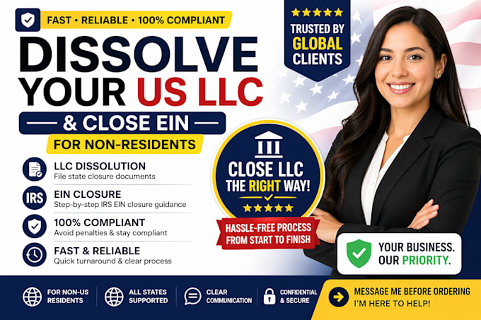 dissolve your US llc and close ein for non residents