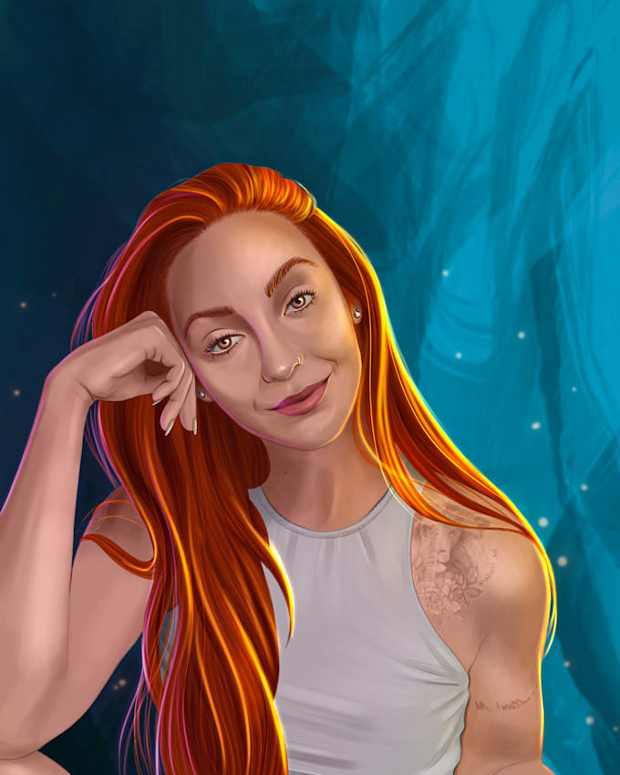 draw a custom portrait illustration from your photo