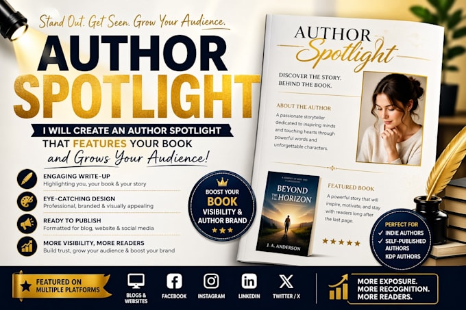 create an author spotlight that features your book and grows your audience