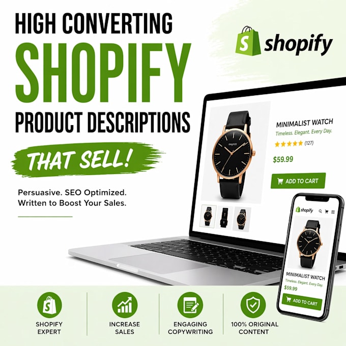 shopify product descriptions to increase sales and conversions