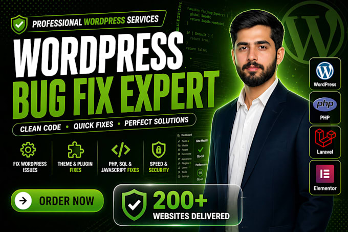 fix and repair your PHP, laravel or wordpress website