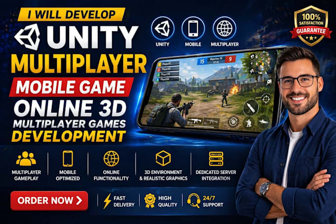 develop unity multiplayer mobile game online 3d multiplayer game development