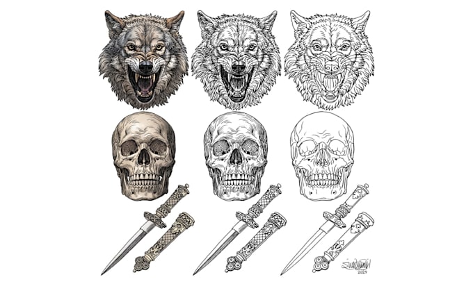 Create detailed line art and printable coloring pages by Afshinaminiart ...