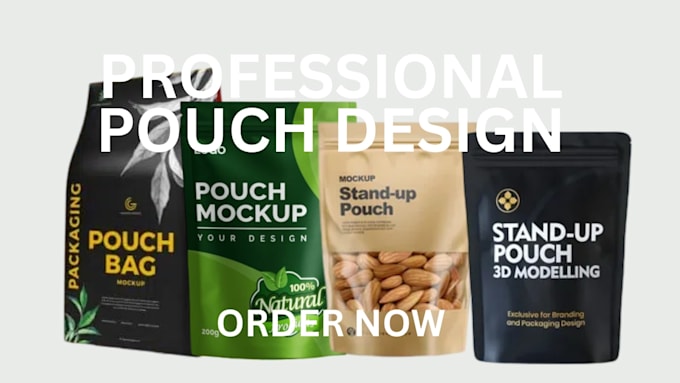 create premium pouch packaging design for amazon and ecommerce brands