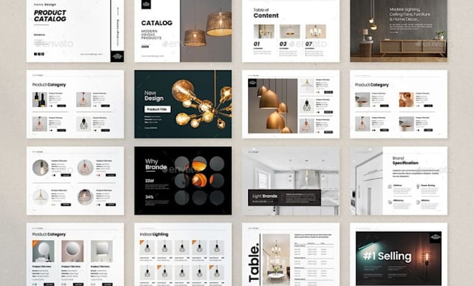 design digital clickable pdf product catalog spec sheet smart home tech gadget