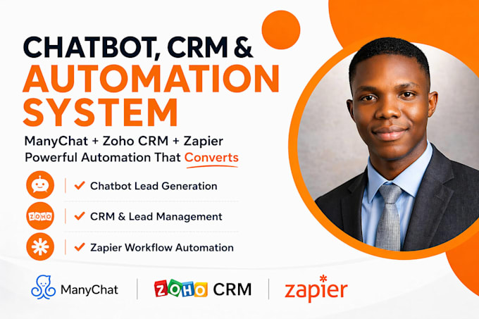 setup manychat zoho CRM and zapier automation system