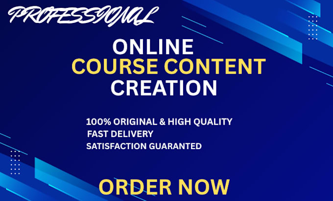 create online course content, course creation, curriculum and ppt
